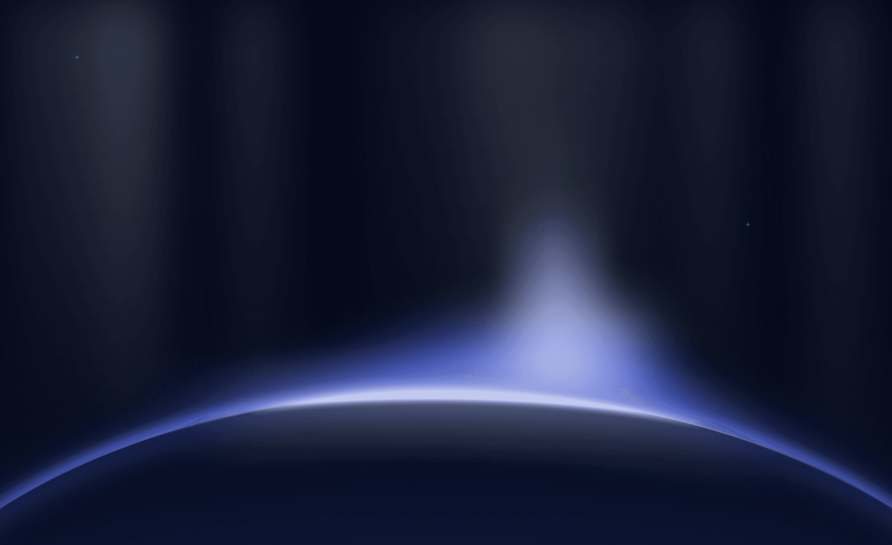 Background image with a planet and lights in the background
