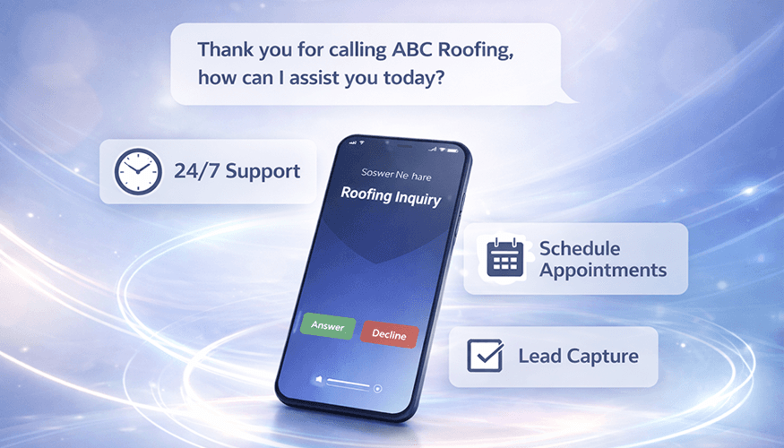 Roofing Answering Service With AI - Image